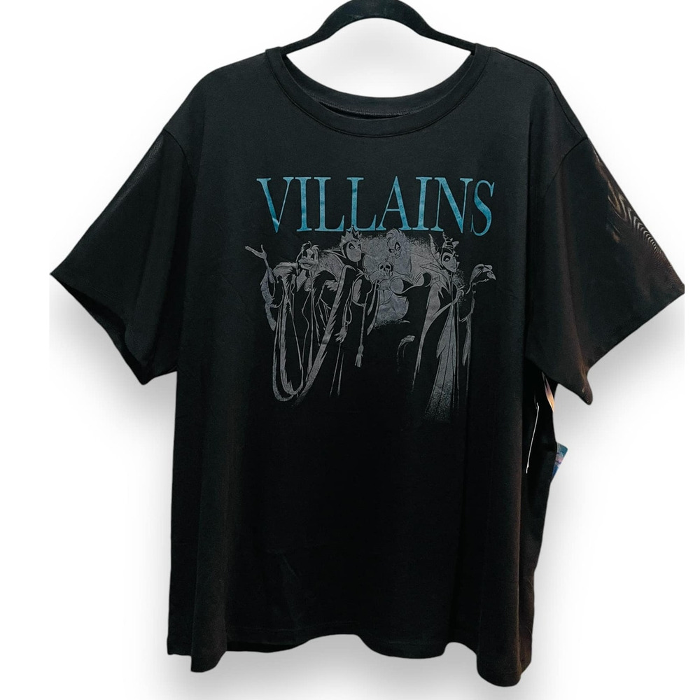 Torrid 5 (5X 28) Disney Villains w/Mesh Sleeves Punk Gothic Maleficent T Shirt